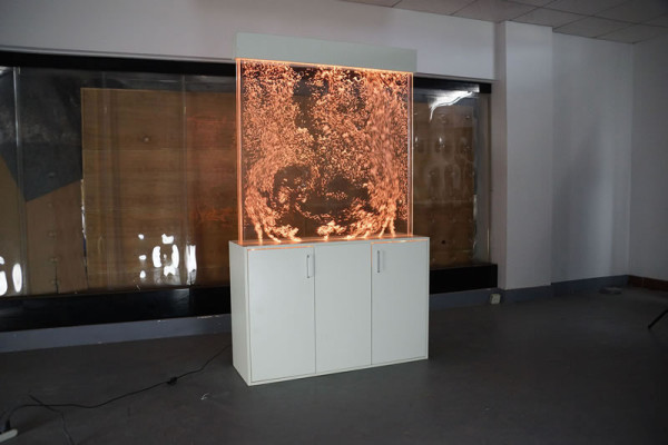 Waterspiegelmuur Kolom met onderkast Scheidingswand Plank Vitrine