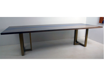 Epoxiehars Eettafel River Table Echt hout Massief Decoratie Tafels 220x100