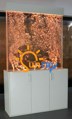 Scheidingswand Planken Kast Waterwand Decoratieve zuil Wanden Watermuur LED