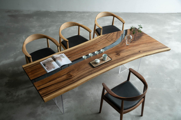 River Table Epoxy Resin Coffee Table Solid Tables 240x100 River Table
