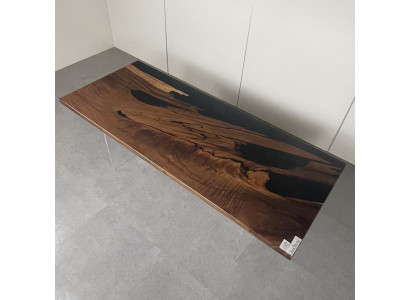 Eettafel Black River Table Echt Hout Riviertafel 221x91cm Tafels