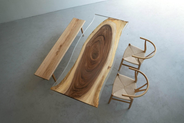 Eettafel Zee Water Rivier Echt Hout Riviertafel 220x90 Tafels