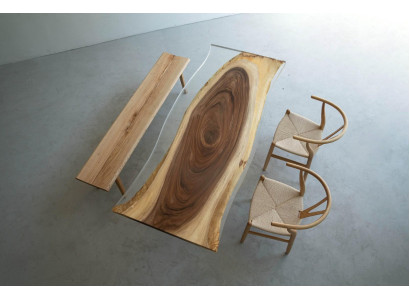 Eettafel Zee Water Rivier Echt Hout Riviertafel 220x90 Tafels