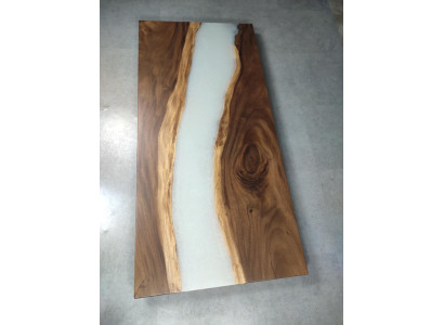Epoxihars eettafel echt hout decor massief meubilair waterval epoxy tafel