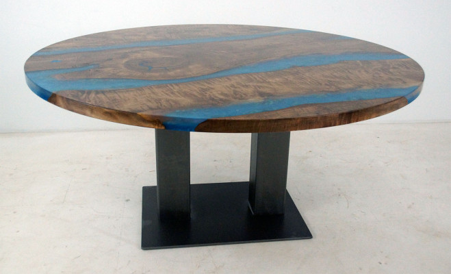 Massieve eettafel Ronde tafel Epoxy hars meubelen Waterval riviertafels Meubels