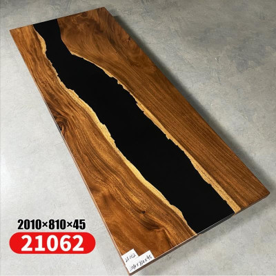 Eettafel River Table Massief Tafels 201*81 Riviertafel Echt Hout Epoxyhars