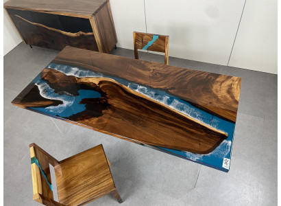 Esstisch River Table Tisch Holz Flusstisch 180x90 Massive Tische  Eettafel River Table Tafel Hout Riviertafel 180x90 Massieve Tafels