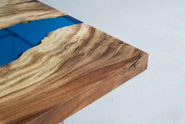 Eettafel River Table Massief Tafels 185x85cm Riviertafel Epoxyhars Zee