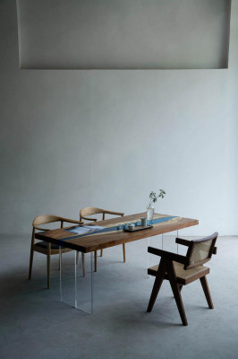 Eettafel River Table Massief Tafels 185x85cm Riviertafel Epoxyhars Zee