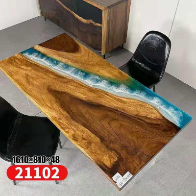 Tafels Eettafel Design Tafel Moderne Zee Rivier Meubels 161x81 Epoxy