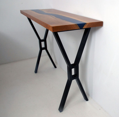 Maatwerk Tafel Epoxyhars Epoxyrivier Echt hout Prijs per vierkante meter Tafelshars