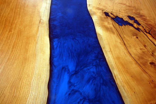 Maatwerk Tafel Epoxyhars Epoxyrivier Echt hout Prijs per vierkante meter Tafelshars