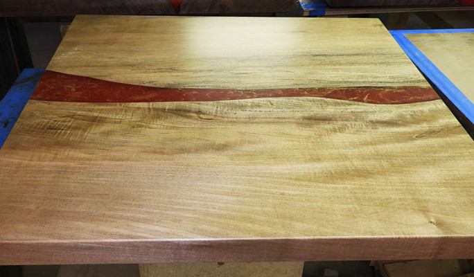 Epoxiehars Epoxy Stroom Op Maat Tafel Echt Hout Prijs 1m² Tafels Hars