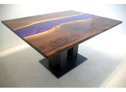 Tafel Epoxyhars Epoxyhars Rivier Echt Hout Prijs 1m² Tafels Op Maat