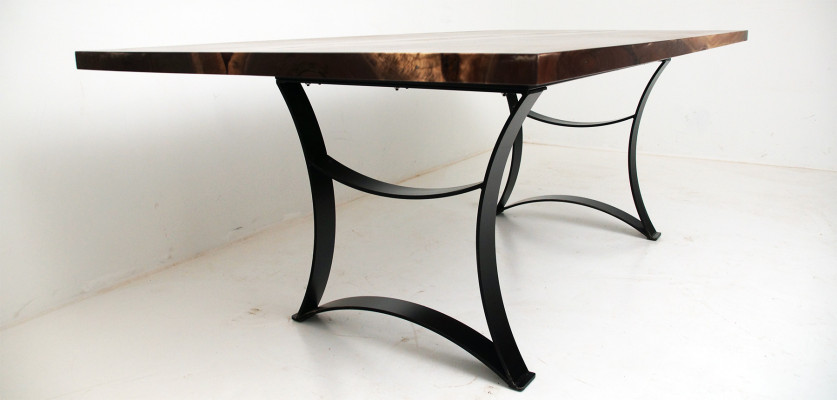 Aangepaste tafel van epoxyharsriviertafel echt hout echte prijs 1m² tafels.