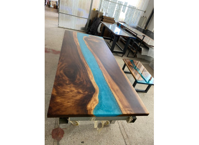 Tafels Eettafel Ontwerp Tafel Moderne Zee Rivier Meubels Tafels Epoxy