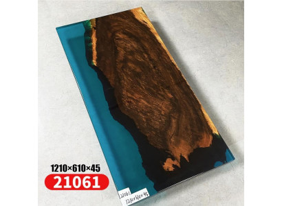 Salontafel River Table Epoxyhars Massieve Tafels 121x61 Riviertafel