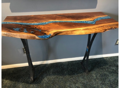 Console-ontwerp tafel commode met de hand gemaakte epoxyhars tafels