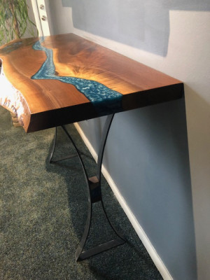 Console-ontwerp tafel commode met de hand gemaakte epoxyhars tafels