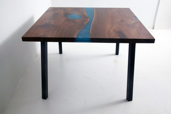 Salontafel River Table Echt Hout Riviertafel Massief Decoratieve Epoxyhars
