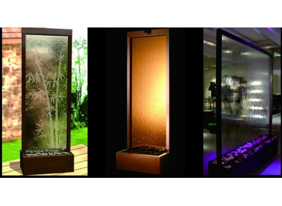 Moderne scheidingswand waterval muur Decoratieve waterval Watermuur Led