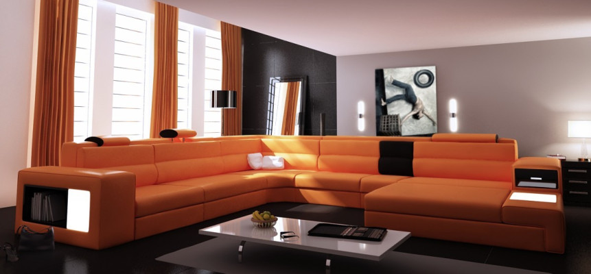 Leren bankbank Woonwijk hoekbank hoekbank set Ontwerp Modern Bank Nieuw B2006