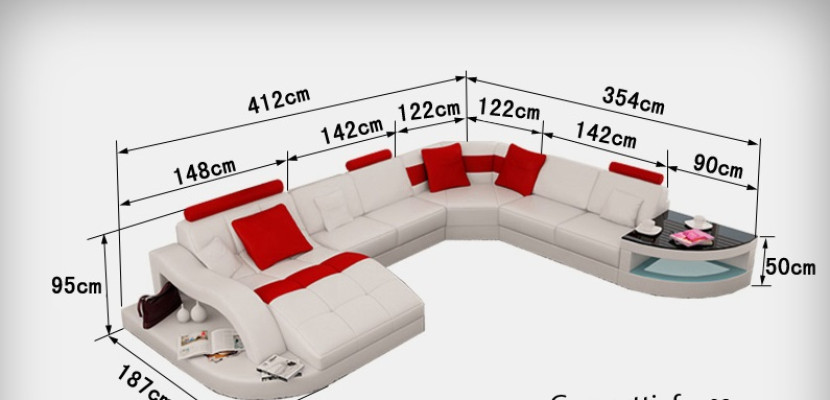 Leren bank Bank Woonlandschap Hoekbank Hoekmeubel Ontwerp Modern Nieuw Bank + USB