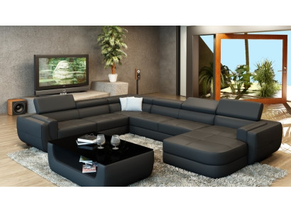 Designersofa Zitkussen Hoek Leren Bank Woonlandschap Bank Bank Kussen Nieuw