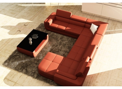 Exclusieve U-vorm design bank Luxe en elegantie met echt houten frame