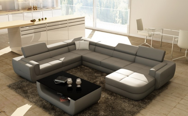Exclusieve U-vorm design bank Luxe en elegantie met echt houten frame