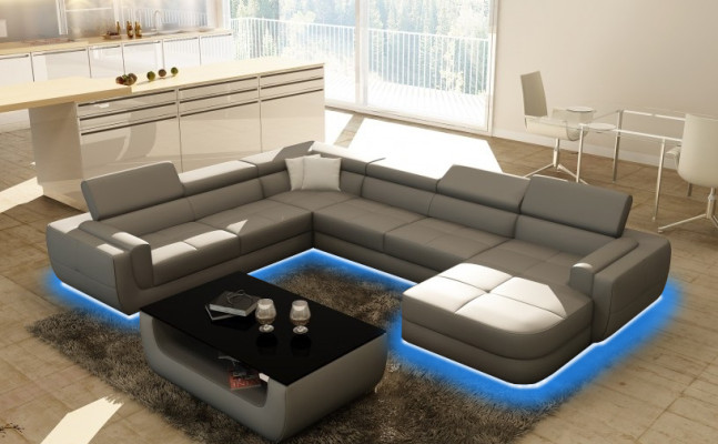 Exclusieve U-vorm design bank Luxe en elegantie met echt houten frame