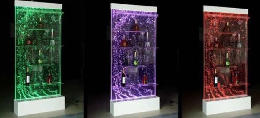 Regale Designer Verlicht Led Water Muur Bar Regaal Kolom Toonbank Waterzuilen