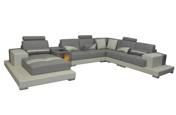 Leren bank Bank Woonlandschap Hoekbank Ontwerp Decoratieve Moderne Bank