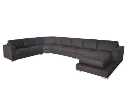 Hoek lederen moderne XXL bank woonlandschap leren bank U-vorm A1127.