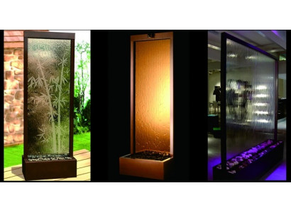Wandpaneel LED watermuur water muren bubbelen muur watermuur.