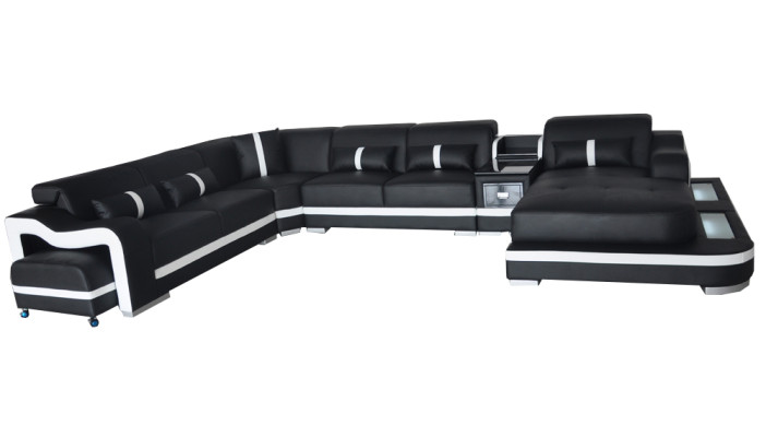 Leder BankKussen Zit Design Modern Hoekstel Bank Woonlandschap U Vorm