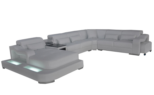 Leder BankKussen Zit Design Modern Hoekstel Bank Woonlandschap U Vorm