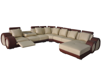 Bank Hoekbank Leren Hoekbank Set Hoek Landschap Bekleding Decoratie Design Wonen