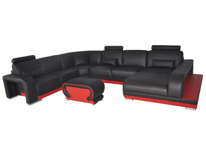 Bank Hoekbank Ontwerp Bekleed Hoekbank Woonlandschap Hoekbank Bankstel U-vorm + USB