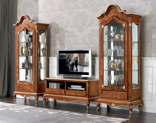 Wandmeubelset 3-delig. Woonkamer rtv vitrine dressoir plank luxe wandkasten nieuw