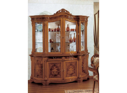 xxl Vitrine Glazen Kast Echt Hout Vitrine Dressoir Italiaanse Meubels Kasten  xxl Vitrine Glazen Kast Echt Hout Vitrine Dressoir Italiaanse Meubels Kasten