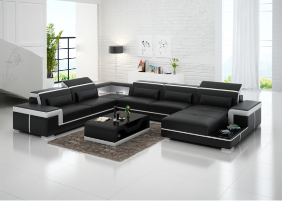XXL leren bankstel bekleding woonbank zithoek hoekbank bankstellen + tafel  XXL leren bankstel bekleding woonbank zithoek hoekbank bankstellen + tafel