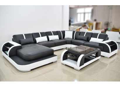 Bank Bank Bekleding Hoekbank Set Stof Banken Lederen Hoekbank U-vormig Woonkamer