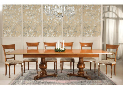 Compleet set eettafel + 6 stoelen eetkamer set eetgroep houten tafel tafels 7-delig