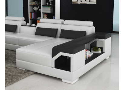 Leren bank Bank Woongebied Hoekbank Hoekbank Design Modern Bankstel G8010 Nieuw