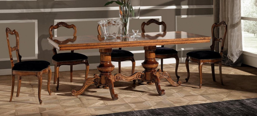 Eettafel Luxe Tafel Massief Houten Meubels Italië Eetkamertafels