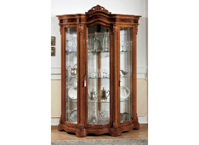 Vitrine glazen kast vitrinekast woonkamer hout dressoir Italiaanse meubels rek
