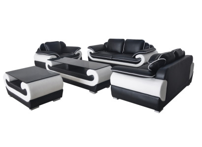 Bankstel + Tafel USB 3+2+1 Zits Bank Bankstellen Lederen Bankstellen Bekleding