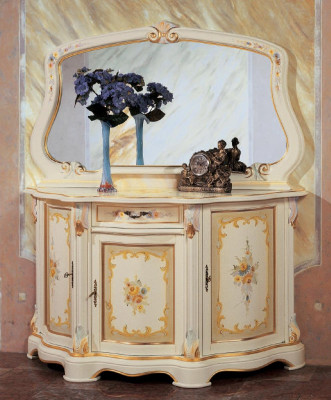 Elegante stijl meubels slaapkamer ladekast kast klassieke dressoir met spiegel
