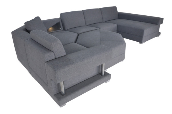 Eckbank Bank Bekleding Hoek Woonkamer Landschap Designer Bankstel Textiel + USB